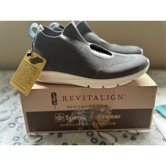 Spenco Women's Peek-a-Boo Sneaker size 8 December sky gray - Picture 6 of 10